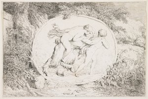 Nymphe reitet auf einem Satyr, 1763
